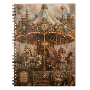 Skurril-Steampunk-Karussell Notizblock