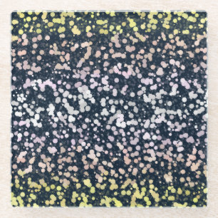 Skurril süße Retro-Boho-Flora-Pangender-Stolzflagg Glasuntersetzer