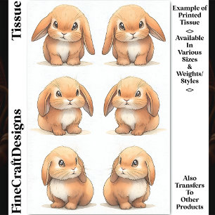 Skurrile Aquarell-Hasen-Paare DC4 Decoupage Seidenpapier