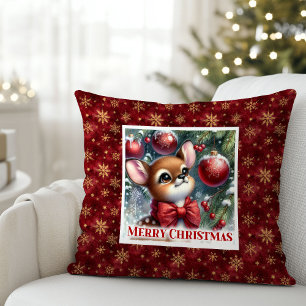 Skurrile Baby-Rehkissen Winter-Kinderzimmer-Dekora Kissen