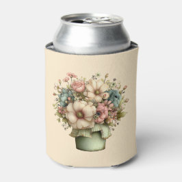 Skurrile Blumen in einem Pflanzkübel Cute Dosenkühler