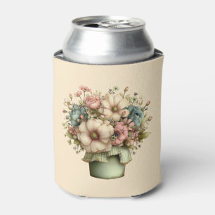 Skurrile Blumen in einem Pflanzkübel Cute Dosenkühler
