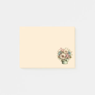 Skurrile Blumen in einem Pflanzkübel Süß Post-it Klebezettel