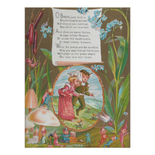 Skurrile funky Retro Valentinskarte, Kate Greenway Poster