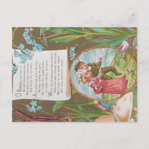 Skurrile funky Retro Valentinskarte, Kate Greenway Postkarte