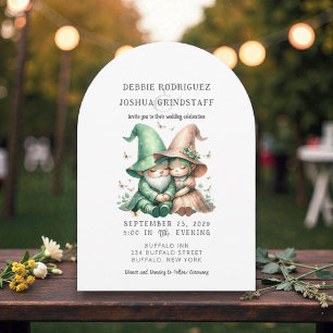 Skurrile Gnome Lustige Hochzeitseinladung  Einladung
