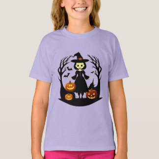 Skurrile Halloween-Hexen-Kürbisse-Fledermäuse-Spoo T-Shirt