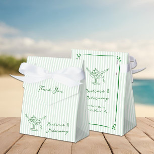 Skurrile handgezeichnete grüne Martinis und Matrim Geschenkschachtel