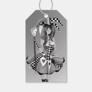 Skurrile Hofnarr- und Puppenschachfiguren-Geschenk Geschenkanhänger