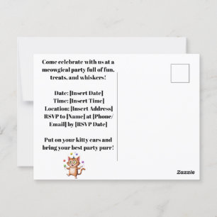 Skurrile Katze Whimsische Katzenkunst für Katzenli Postkarte