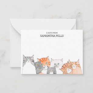 Skurrile Katzen Anstellen Katzenliebhaber Personal Mitteilungskarte