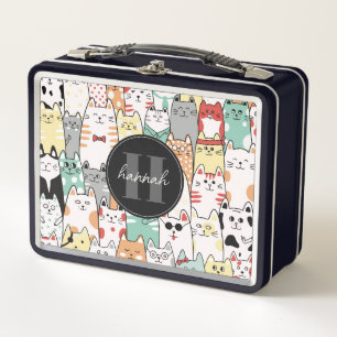 Skurrile Katzen Metall-Lunchbox Metall Brotdose
