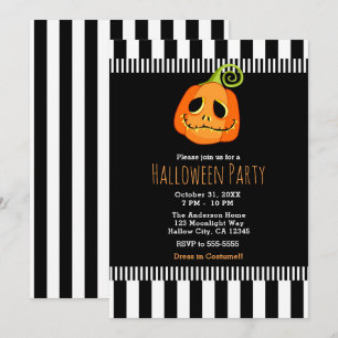 Skurrile Kürbis-Halloween-Party Einladung