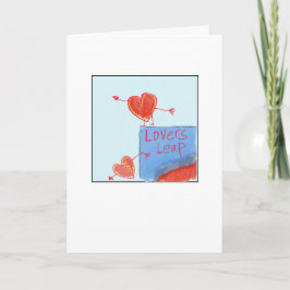 Skurrile Liebessprung-Illustration Karte
