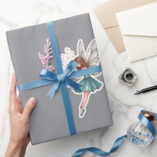 Skurrile magische Feenaufkleber Geschenkpapier