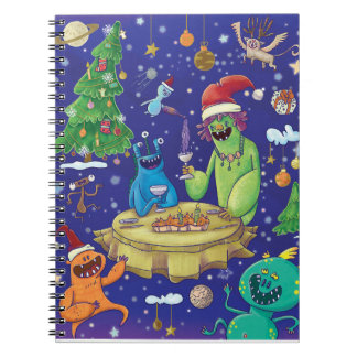 Skurrile Monster Illustrationsnotizbuch Notizblock
