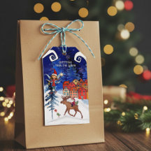 Skurrile nordische Weihnachtsmann- & Elch-Dorf-Ges