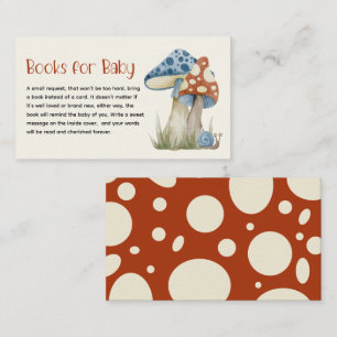 Skurrile Pilz-Baby-Shower-Bücher fürs Baby Begleitkarte