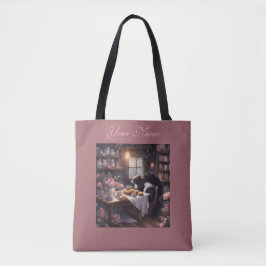 Skurrile Skunk-Teestube Bücher und Rosen Sommer  Tasche