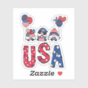 Skurrile Spaß USA Charakter Grafik Stanzform Aufkleber