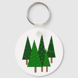 Skurrile Tannenbaum-Kegel Schlüsselanhänger
