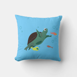 Skurrile tropische Fisch-Ozean-Kunst Kissen