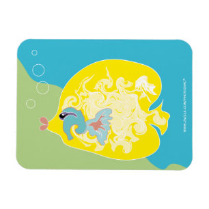 Skurrile tropische Fisch-Ozean-Kunst Magnet