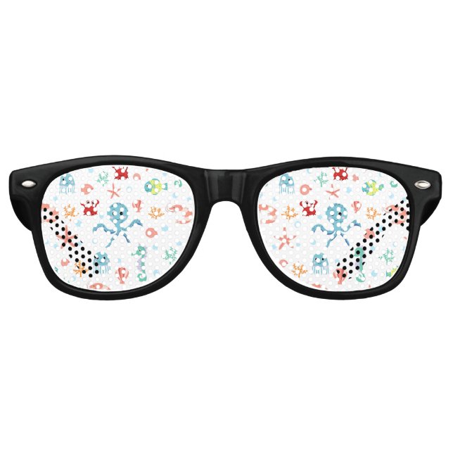 Skurrile Unterwasser-Meereslebewesen Partybrille (Vorderseite)