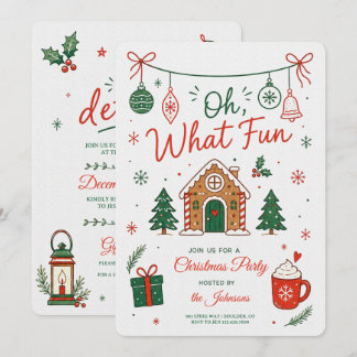 Skurrile Vintage-Weihnachtsfeier Einladung