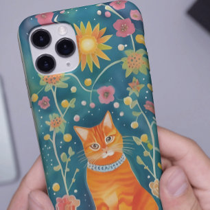 Skurrile Volkskunst-Tabby-Katze Case-Mate iPhone 14 Hülle