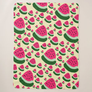 Skurrile Wassermelonen Süßes Sommerfruchtmuster Sherpadecke