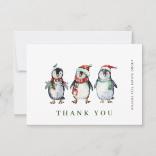 Skurrile Weihnachtsmann-Pinguine Weihnachts- Unter Dankeskarte