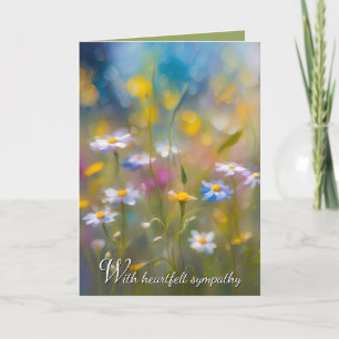 Skurrile Wildblumen Beileid Karte