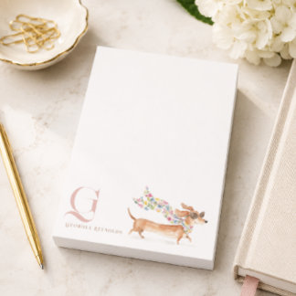 Skurriler Dachshund-Monogramm-Personalized Post-it Klebezettel