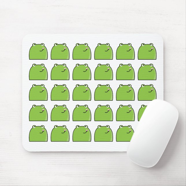 Skurriler grüner Frosch-Muster | Süßes Tier-Mauspa Mousepad (Mit Mouse)
