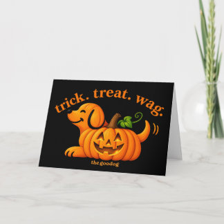 Skurriler Halloween-Kürbis-Hundeliebhaber Karte