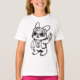 Skurriler Hase, groovy Kaninchen T-Shirt