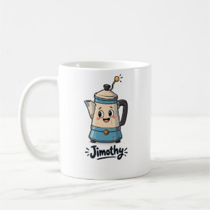 Skurriler kurzer Perkolator Jimothy spielerische S Kaffeetasse