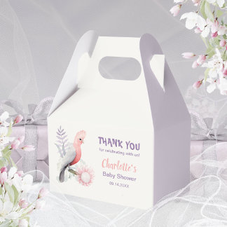 Skurriler Lavendelgarten Florale Vogel Babyparty Geschenkschachtel