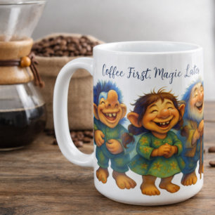 Skurriler Troll-Kaffee-Geschenk für gemütliche Mor Kaffeetasse