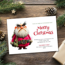 Skurriler verärgerter Weihnachtsmann editierbarer 