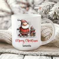 Skurriler verrückter Weihnachtsmann Humor Kaffeebe