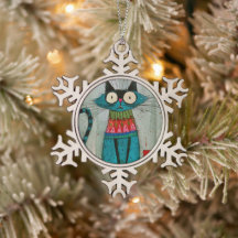 Skurriler Weihnachts-Pullover-Katze