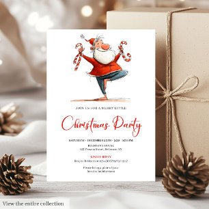 Skurriler Weihnachtsmann Lustige Druckbare Party-E Einladung