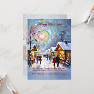 Skurriler Weihnachtsmarkt Frohe Weihnachten 5x7 Ka Einladung
