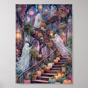 Skurriles Geistergewächshaus Cozy Gothic Botanisch Poster