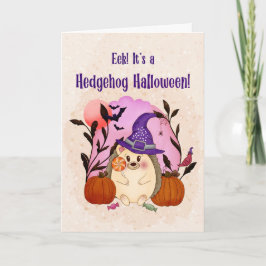 Skurriles Halloween-Igel Halloween Karte