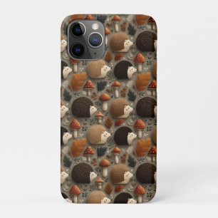 Skurriles Herbst-Igel- und Pilzmuster Case-Mate iPhone Hülle