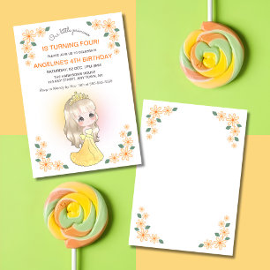 Skurriles orangefarbenes Kleid Prinzessin Blumen G Einladung