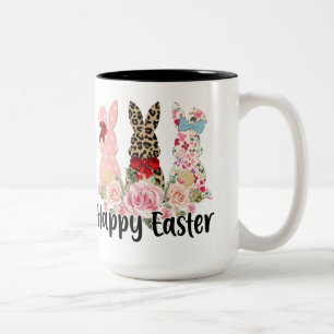 Skurriles Osterhasen-Trio-Mug Zweifarbige Tasse